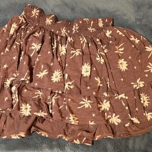 Torrid Brown Tropical Print Skort Sz 1